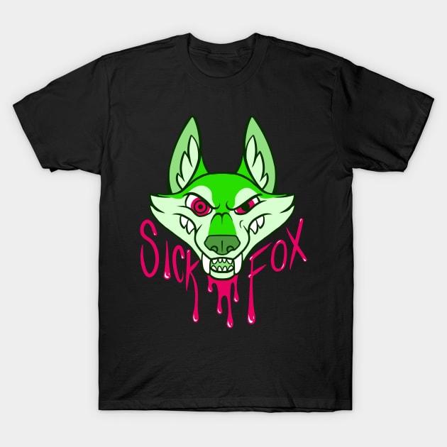 Sick Fox T-Shirt by CliffeArts